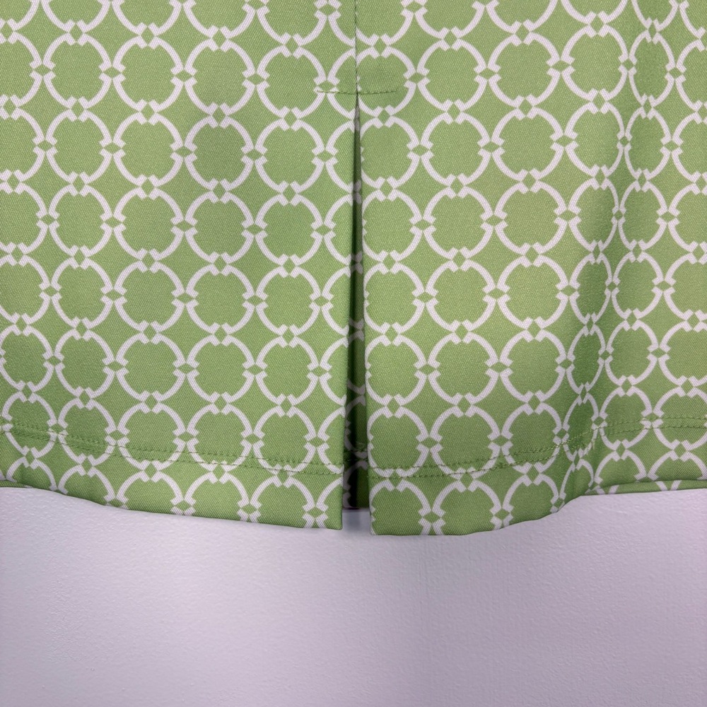 Tail Women Golf Skort 16 Green White Geometric Trellis Activewear Skirt Shorts - Picture 4 of 14